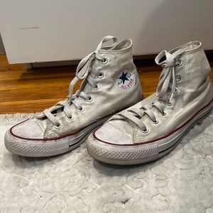 White Converse High Tops